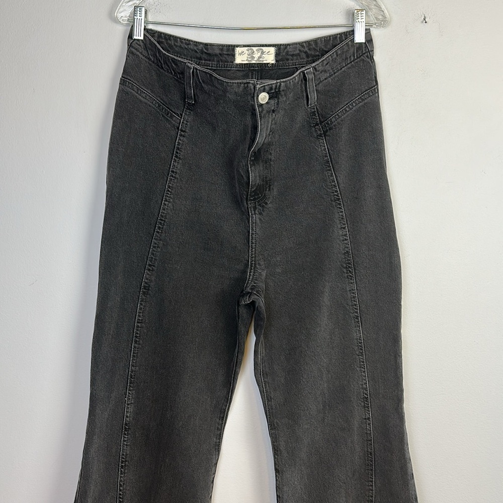 Free People We The Free Florence Flare Jeans High Rise Size 32 Stretch Cotton - Picture 4 of 16
